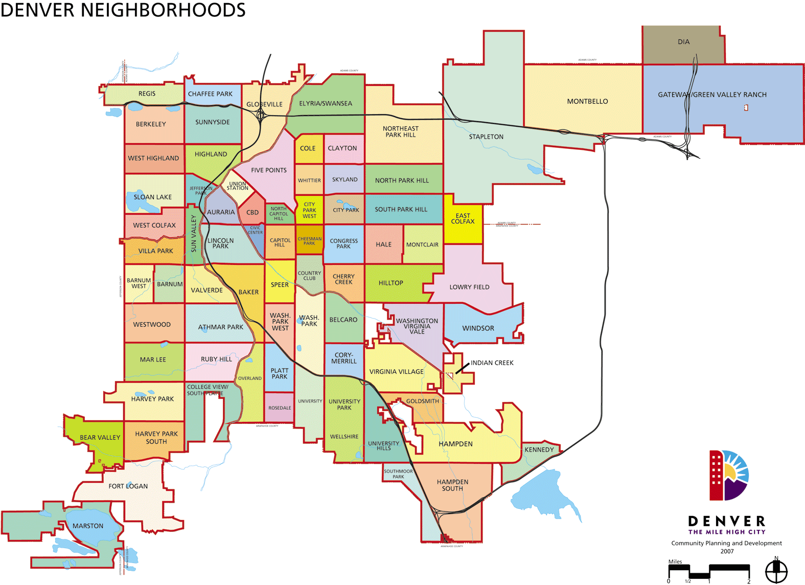 Zip Code Map Denver